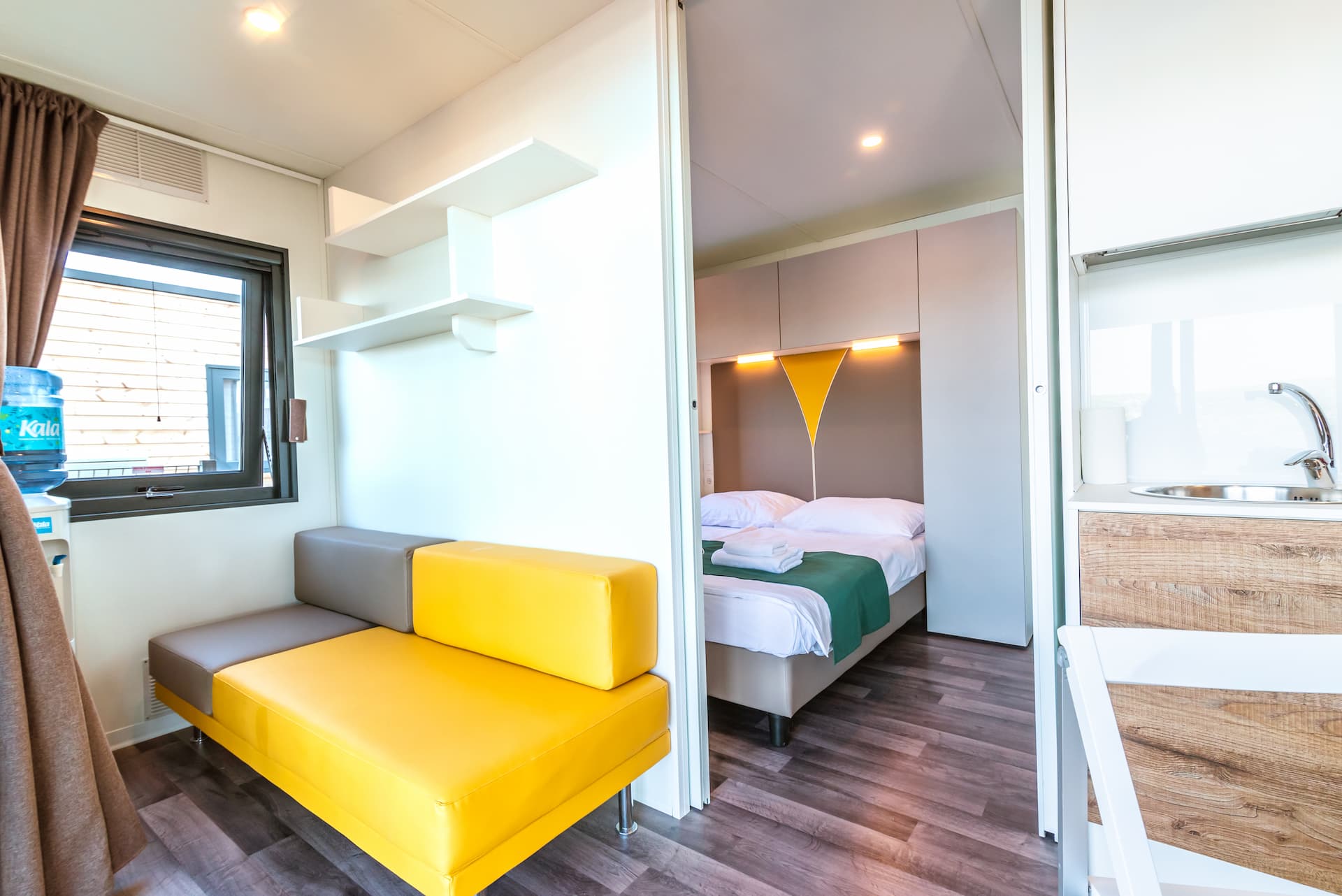 Luury couple with kitchenette